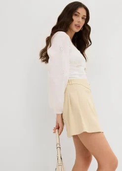 Femme bonprix Chemisiers|Blouse à broderie anglaise, 100% coton