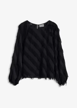 bonprix Blouse à détails frangés|Femme Chemisiers