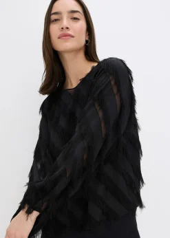 bonprix Blouse à détails frangés|Femme Chemisiers