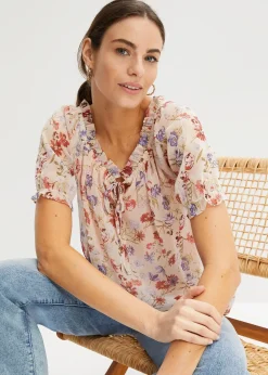 bonprix Blouse à encolure Bardot|Femme Chemisiers