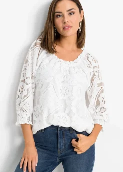 bonprix Blouse à manches ballon|Femme T-Shirts & Tops