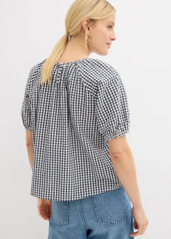 Femme bonprix Chemisiers|Blouse à manches courtes 100% coton