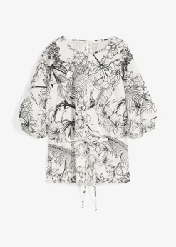 Femme bonprix Chemisiers|Blouse à manches courtes 100% coton