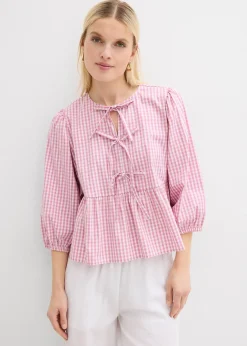 bonprix Blouse à nouettes|Femme Chemisiers