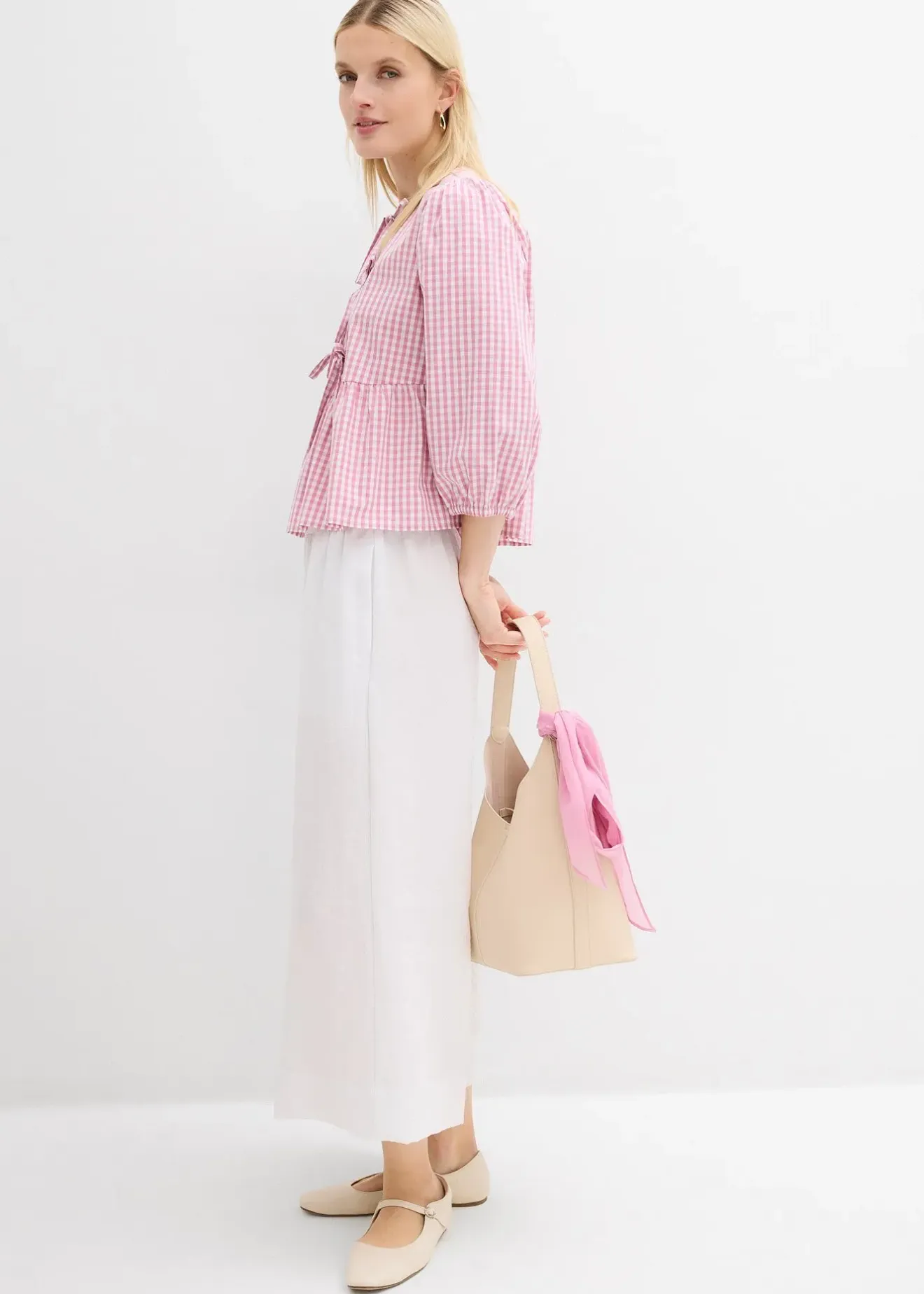 bonprix Blouse à nouettes|Femme Chemisiers