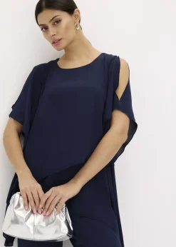 bonprix Blouse à pans, look superposé|Femme Mode Festive|Chemisiers