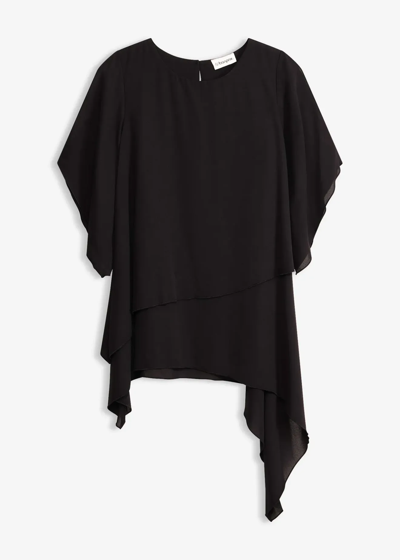 bonprix Blouse à pans, look superposé|Femme Mode Festive|Chemisiers