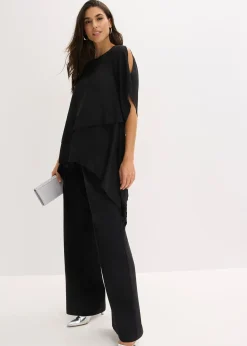 bonprix Blouse à pans, look superposé|Femme Mode Festive|Chemisiers