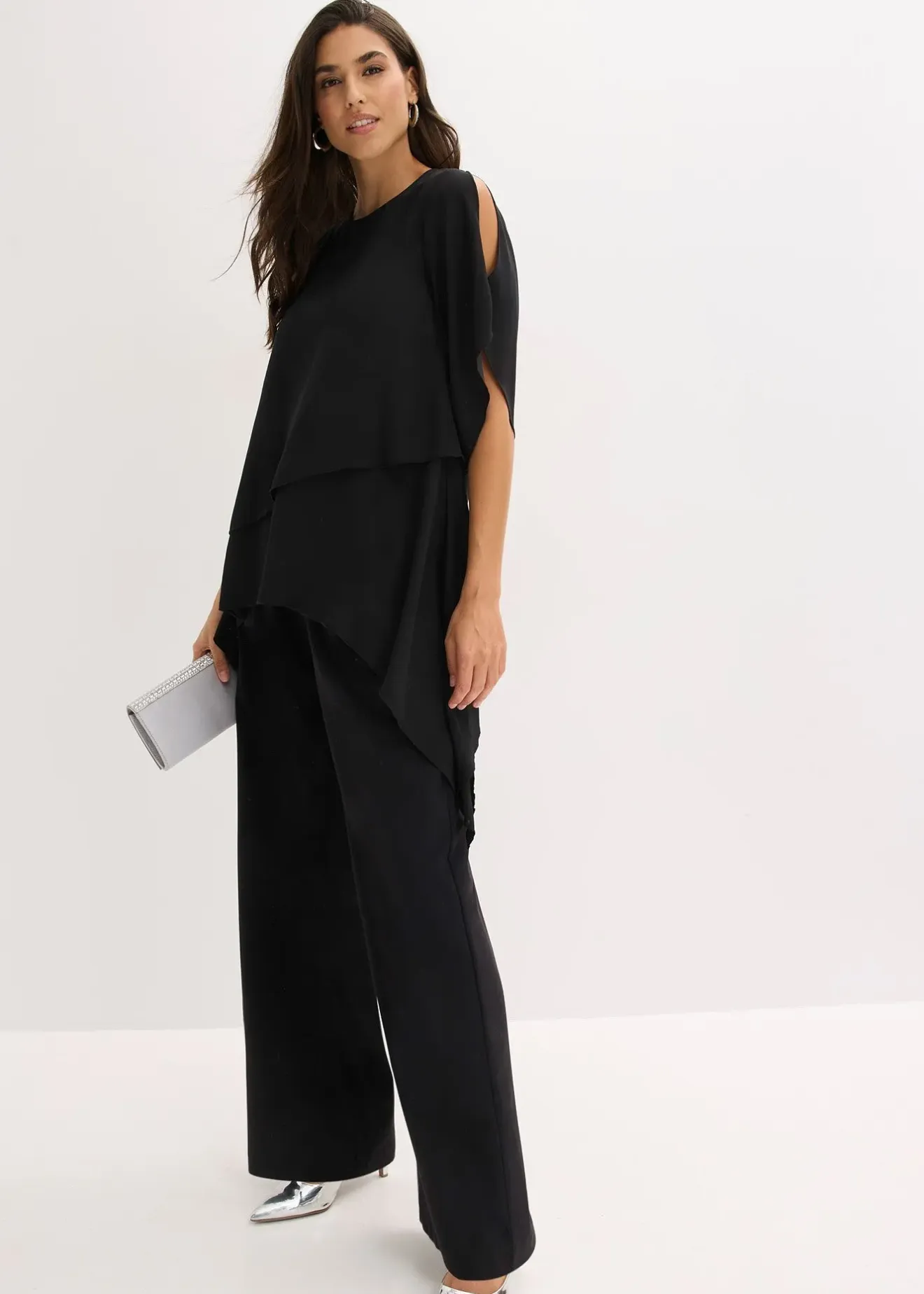 bonprix Blouse à pans, look superposé|Femme Mode Festive|Chemisiers