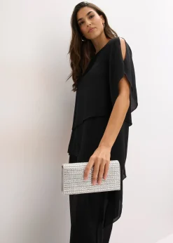 bonprix Blouse à pans, look superposé|Femme Mode Festive|Chemisiers