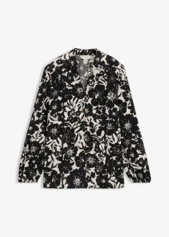 Femme bonprix Chemisiers|Blouse à rubans de dentelle