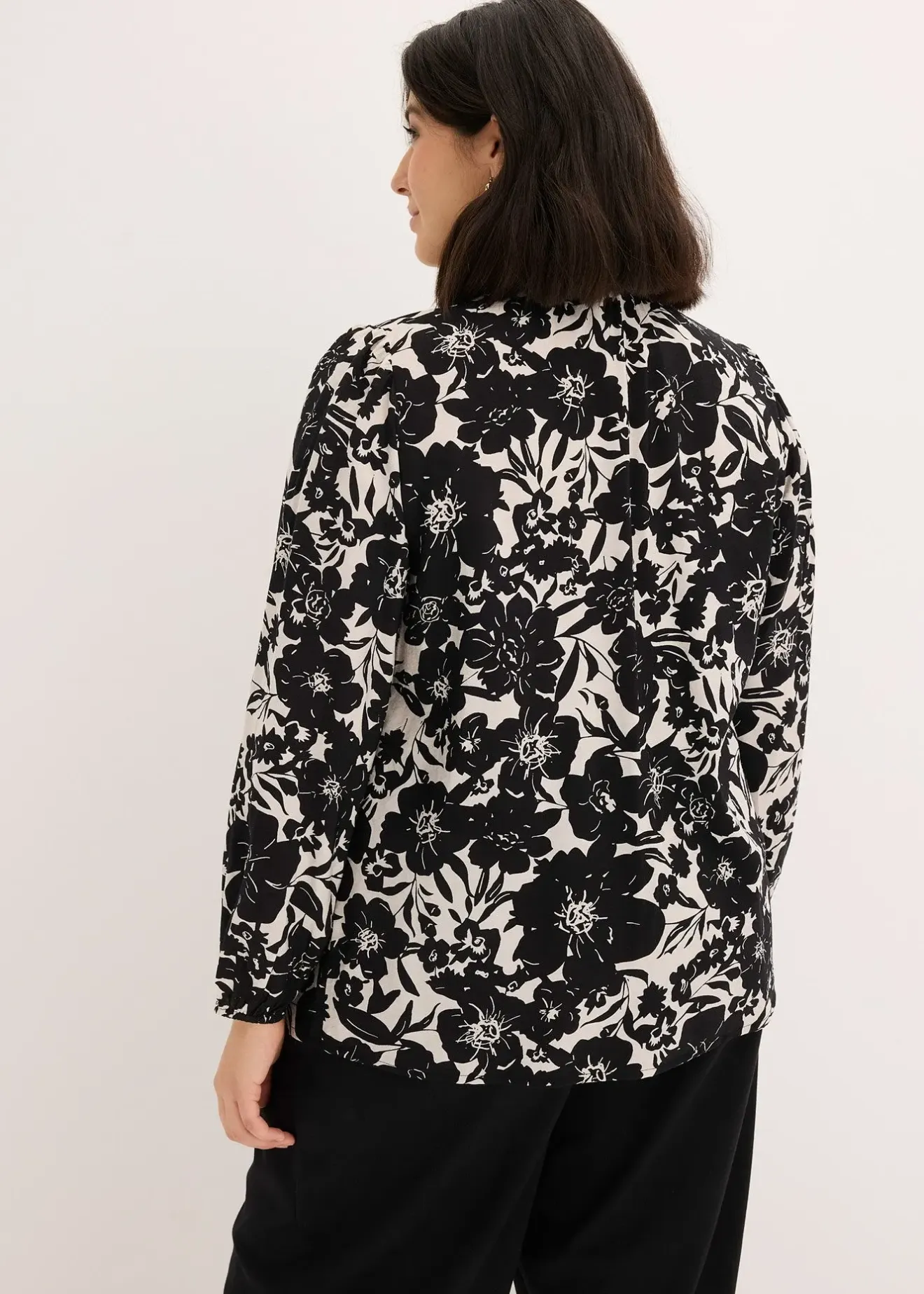 Femme bonprix Chemisiers|Blouse à rubans de dentelle