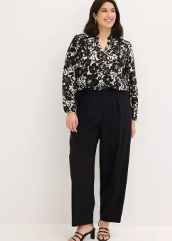 Femme bonprix Chemisiers|Blouse à rubans de dentelle