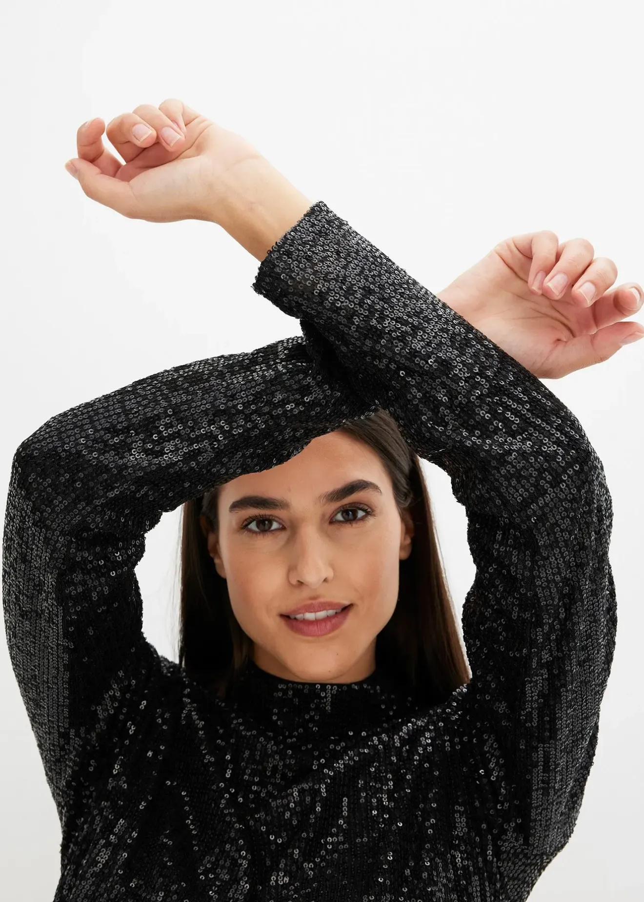 bonprix Blouse à sequins|Femme Chemisiers