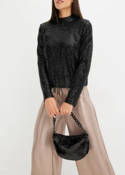 bonprix Blouse à sequins|Femme Chemisiers