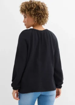 bonprix Blouse ample en gaze de coton|Femme Chemisiers