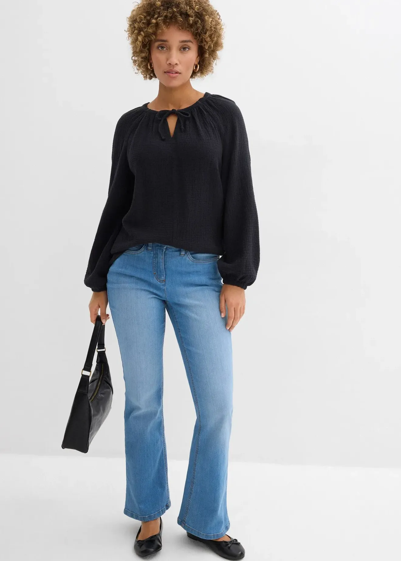 bonprix Blouse ample en gaze de coton|Femme Chemisiers
