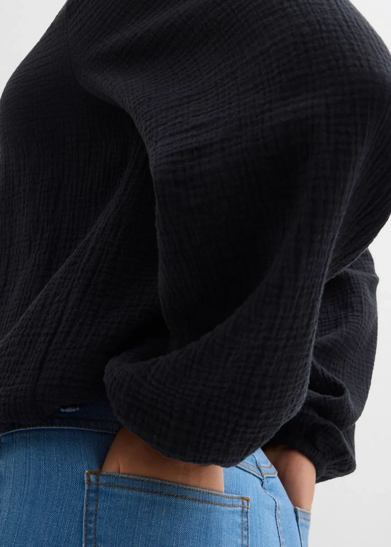 bonprix Blouse ample en gaze de coton|Femme Chemisiers