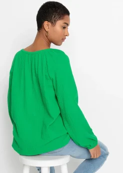 bonprix Blouse ample en gaze de coton|Femme Chemisiers