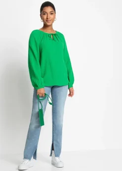 bonprix Blouse ample en gaze de coton|Femme Chemisiers