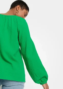 bonprix Blouse ample en gaze de coton|Femme Chemisiers