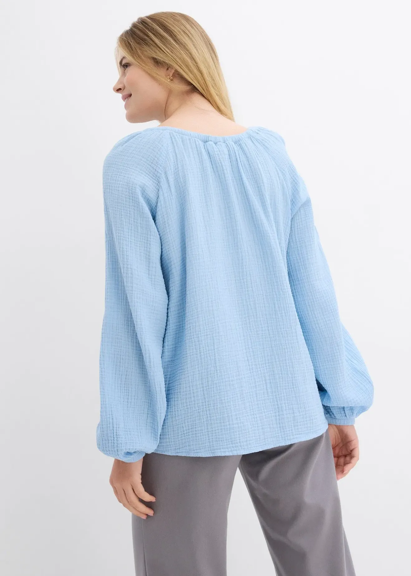 bonprix Blouse ample en gaze de coton|Femme Chemisiers