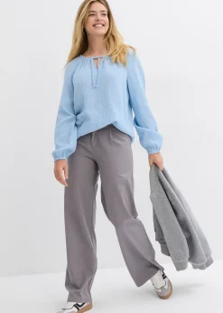 bonprix Blouse ample en gaze de coton|Femme Chemisiers