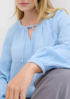 bonprix Blouse ample en gaze de coton|Femme Chemisiers