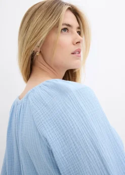 bonprix Blouse ample en gaze de coton|Femme Chemisiers