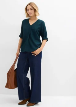 bonprix Blouse ample en viscose fluide|Femme Chemisiers