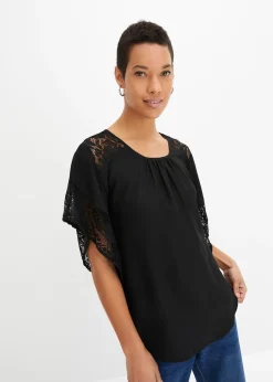 bonprix Blouse avec applications|Femme Chemisiers
