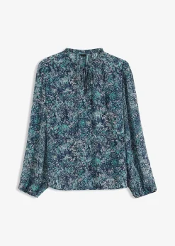 bonprix Blouse avec lien à l’encolure|Femme Chemisiers