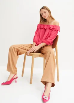 bonprix Blouse Carmen en polyester|Femme Chemisiers