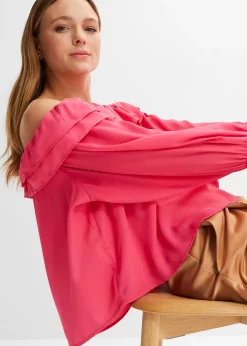 bonprix Blouse Carmen en polyester|Femme Chemisiers