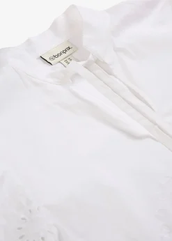 bonprix Blouse courte à broderies anglaises|Femme Chemisiers