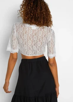 bonprix Blouse de dirndl en dentelle|Femme Chemisiers