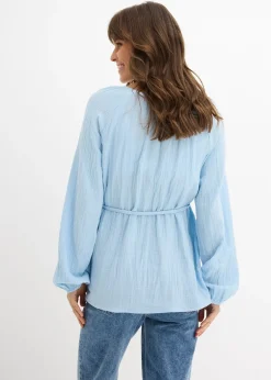 Femme bonprix Femme Enceinte|Blouse de grossesse en gaze de coton