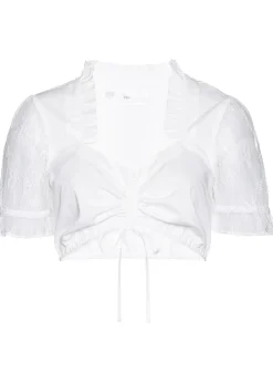 bonprix Blouse Dirndl avec manches en dentelle|Femme Chemisiers