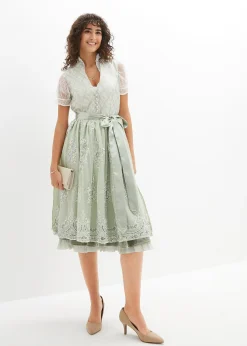 bonprix Blouse Dirndl avec manches en dentelle|Femme Chemisiers