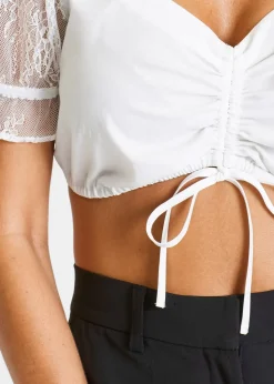 bonprix Blouse Dirndl avec manches en dentelle|Femme Chemisiers