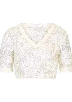 Femme bonprix Chemisiers|Blouse Dirndl en dentelle avec bouton