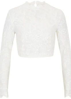 Femme bonprix Chemisiers|Blouse Dirndl en dentelle, manches longues