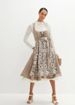 Femme bonprix Chemisiers|Blouse Dirndl en dentelle, manches longues