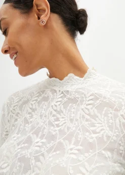 Femme bonprix Chemisiers|Blouse Dirndl en dentelle, manches longues