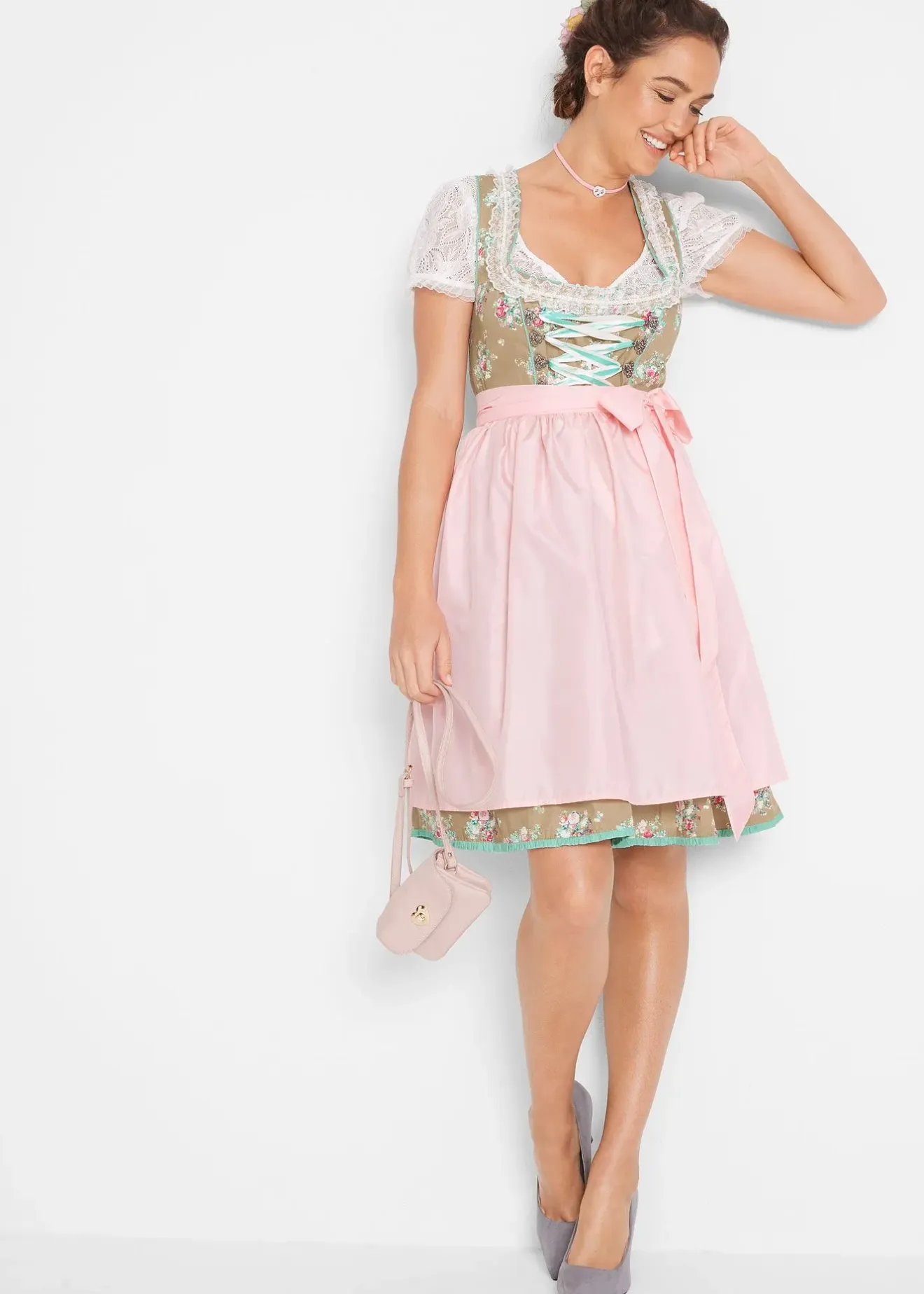 Femme bonprix Chemisiers|Blouse Dirndl en dentelle