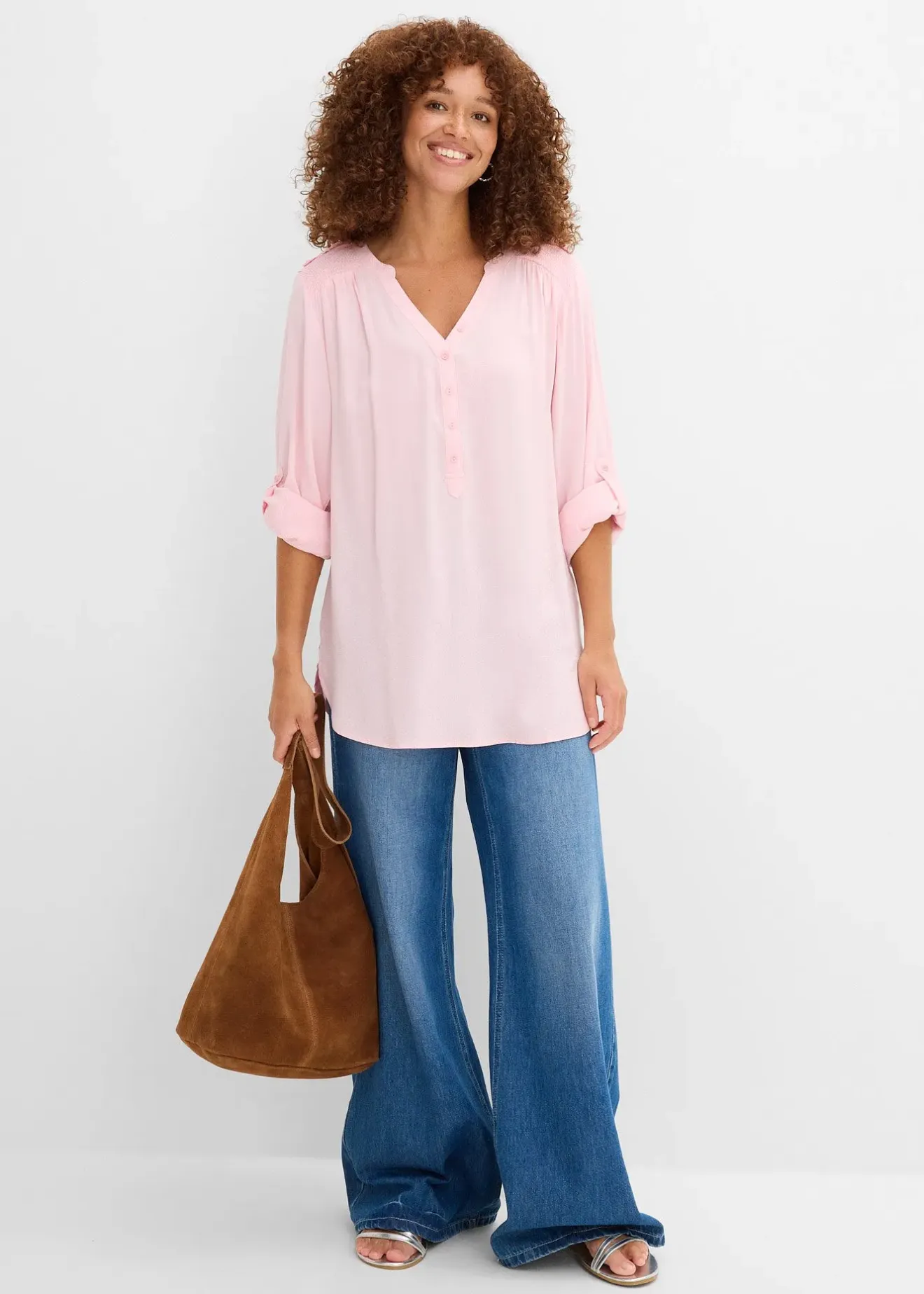 bonprix Blouse douce en viscose|Femme Chemisiers