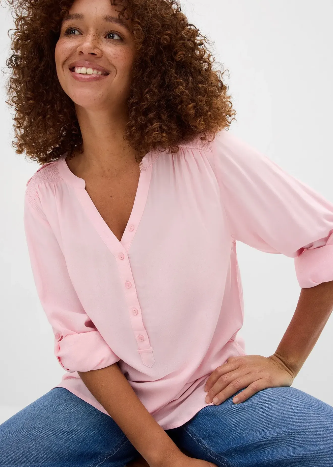 bonprix Blouse douce en viscose|Femme Chemisiers