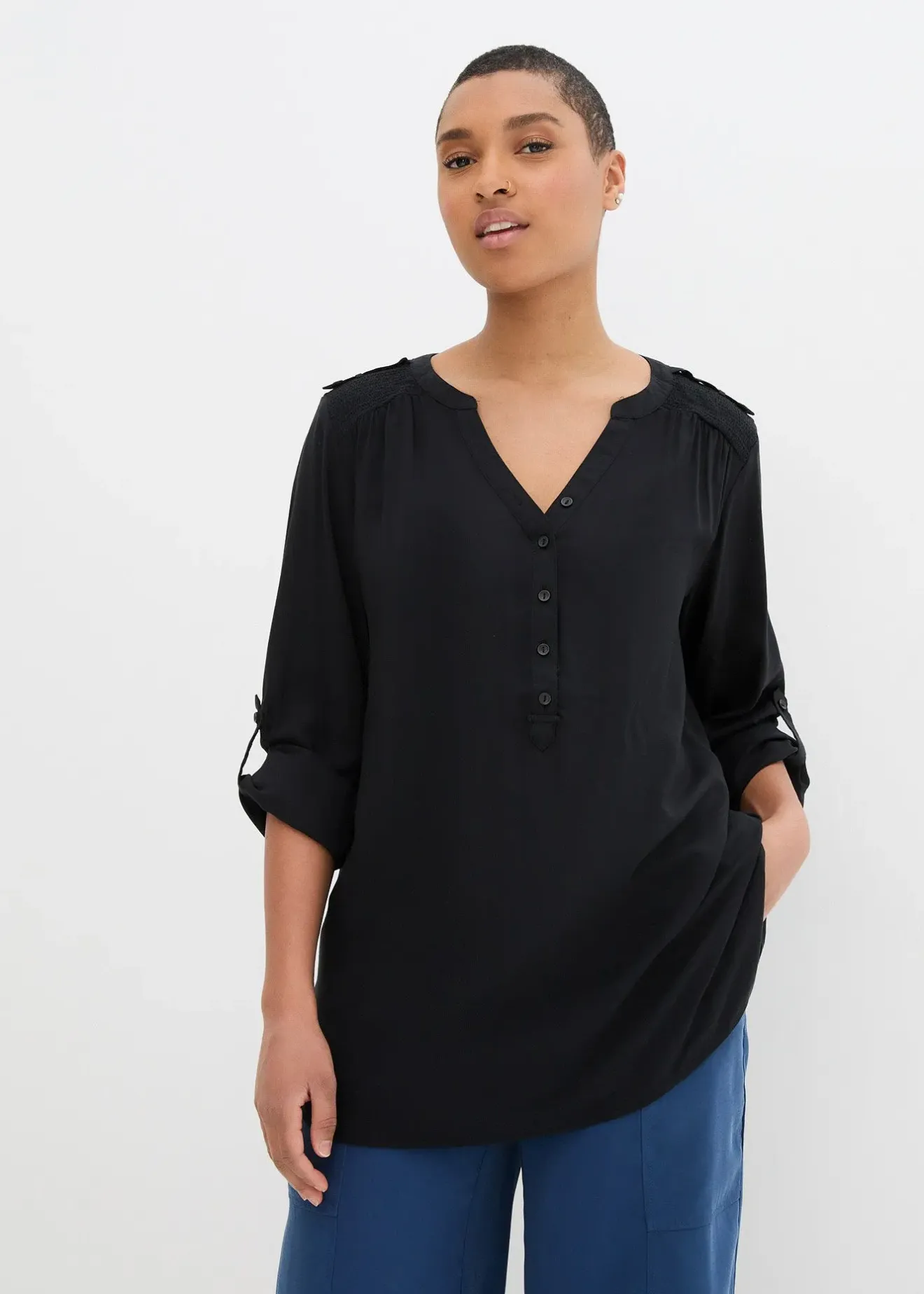 bonprix Blouse douce en viscose|Femme Chemisiers