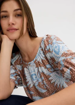 bonprix Blouse en fine viscose mélangée|Femme Chemisiers