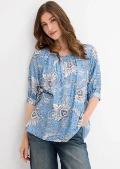 Femme bonprix Chemisiers|Blouse en fine viscose mélangée